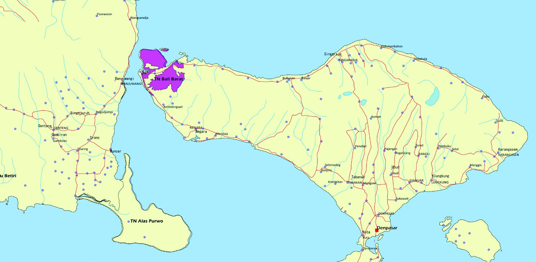 Peta TN Bali Barat